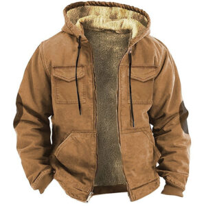 Thick Padded Jacket: Fleece-Lined Ethnic Velvet Double-Layer