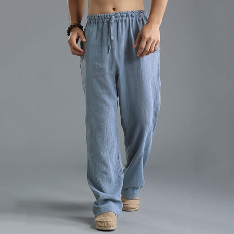 Men's Breathable Linen Loose Casual Sports Pants - Image 10