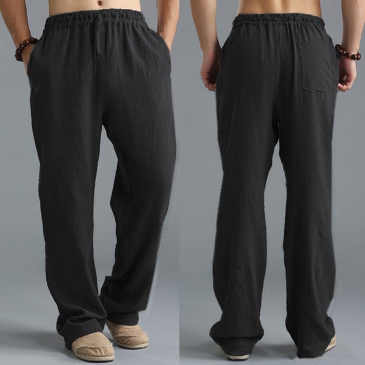 Men's Breathable Linen Loose Casual Sports Pants - Image 8
