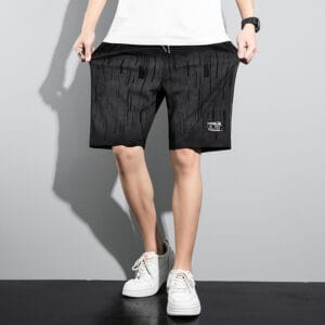 Stylish men's black shorts for summer