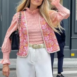Women's Floral Quilted Vest: #1 Stunning Boho Cropped Streetwear Waistcoat