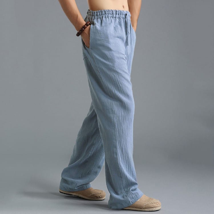 Men's Breathable Linen Loose Casual Sports Pants - Image 4
