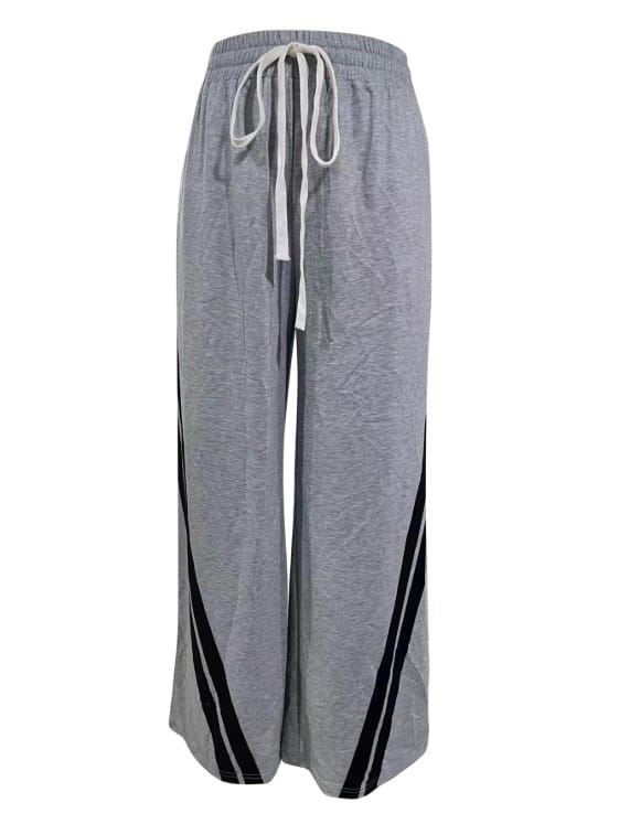 Women's Solid Color Lace Up Loose And Fashionable Casual Sports Pants - Image 2