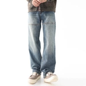Men's Straight Leg Jeans: #1 Premium 100% Cotton Classic Denim Pants