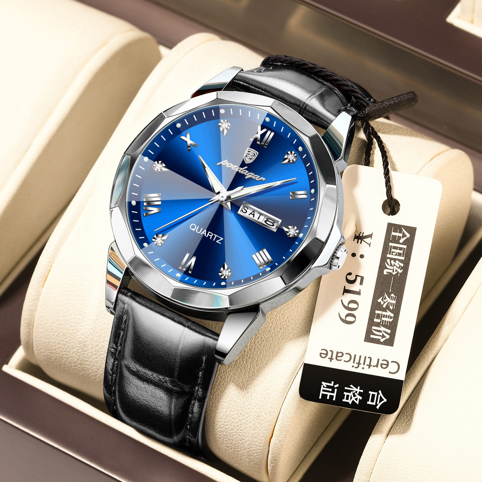 Belt Style Men's Waterproof Luminous Fashion Quartz Watch - Image 4