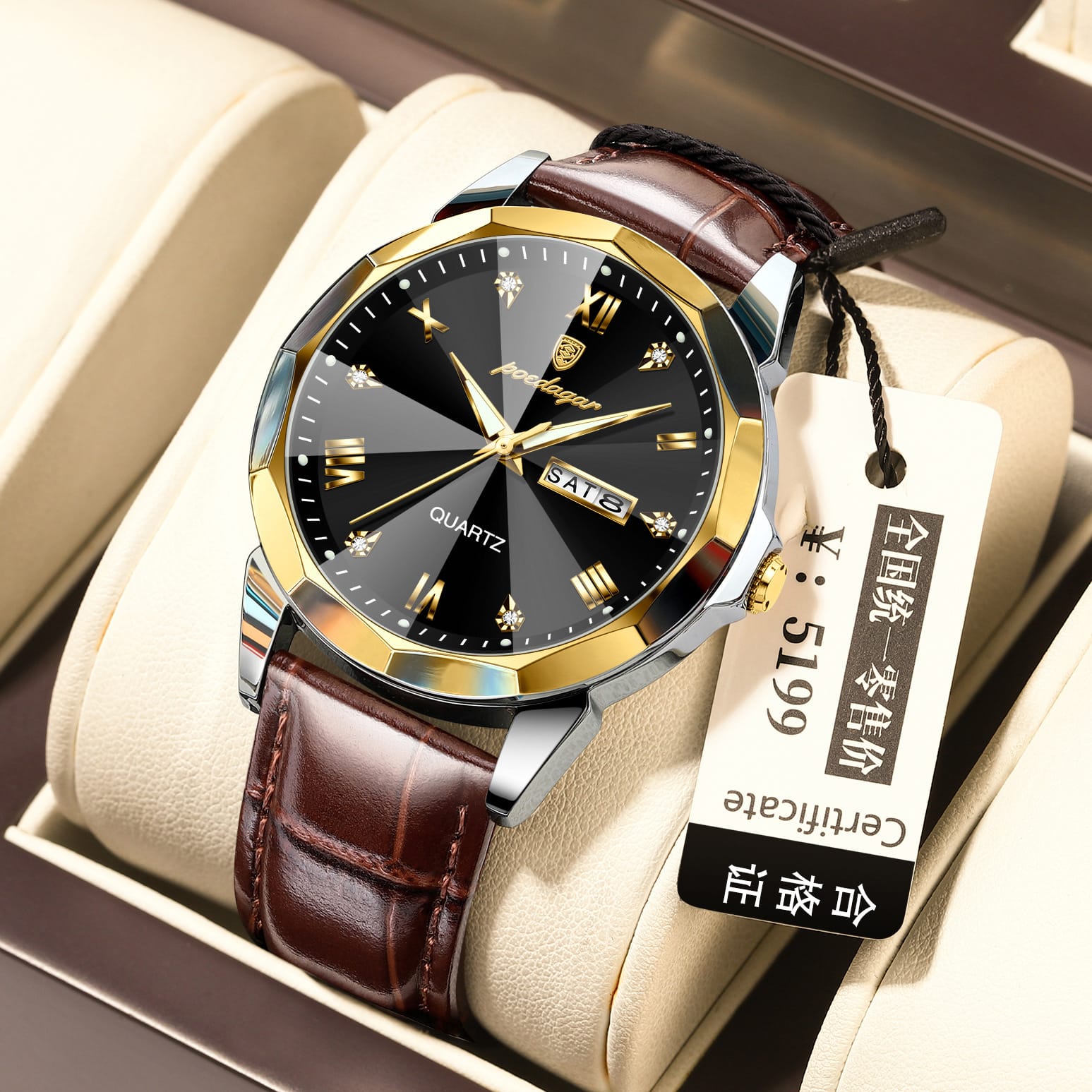 Belt Style Men's Waterproof Luminous Fashion Quartz Watch - Image 7