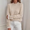 Long Sleeve Lace Trim Sweater Women's