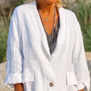 Pure cotton linen jackets for women
