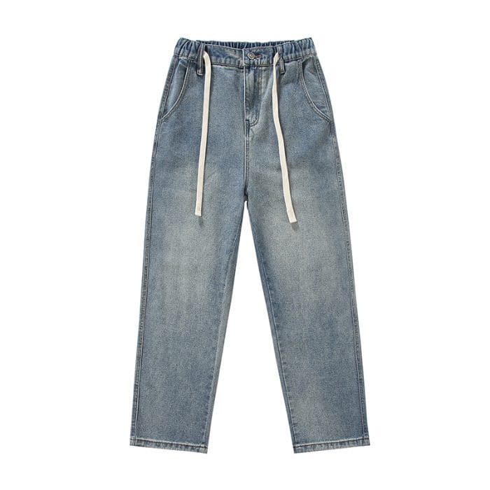 Men's Wide Leg Cotton Pants - Casual Relaxed Fit - Image 2