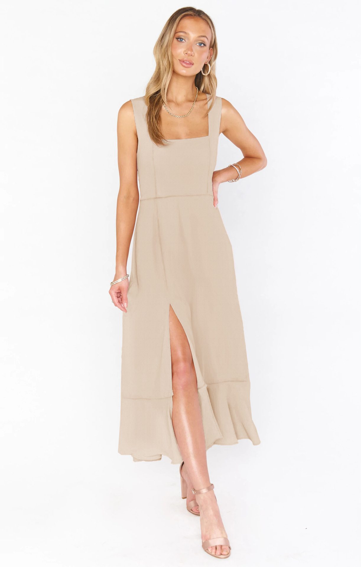 Midi Summer Dress for Women with Sleeves - Image 2