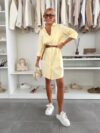 Casual Mini Belted Shirt Dress for Women