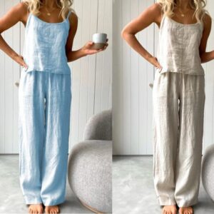 Best Cotton Linen Loungewear Set for Women