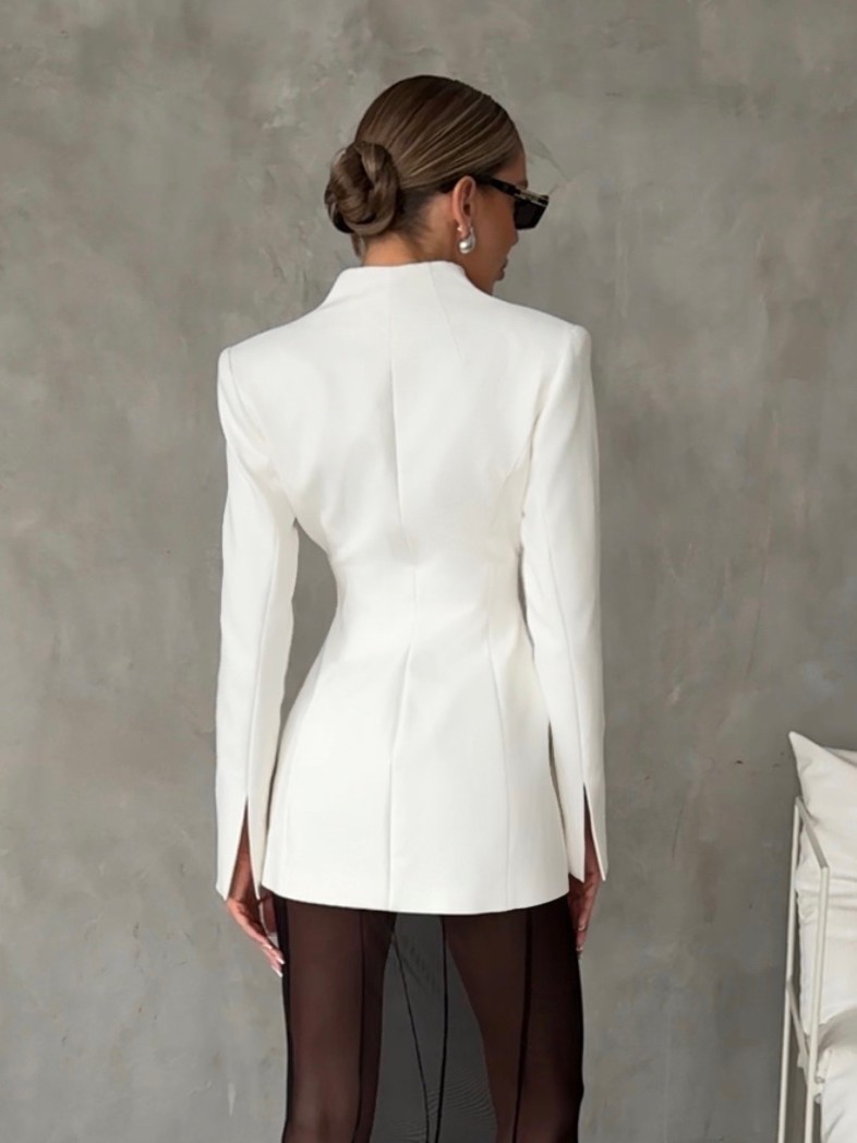 Elegant White Blazer Women’s - Image 2