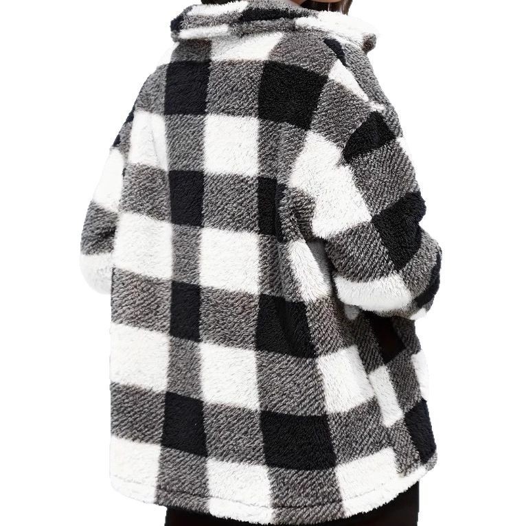 Women’s Plaid Sherpa Jacket - Image 6