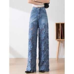 women's high waisted wide leg jeans