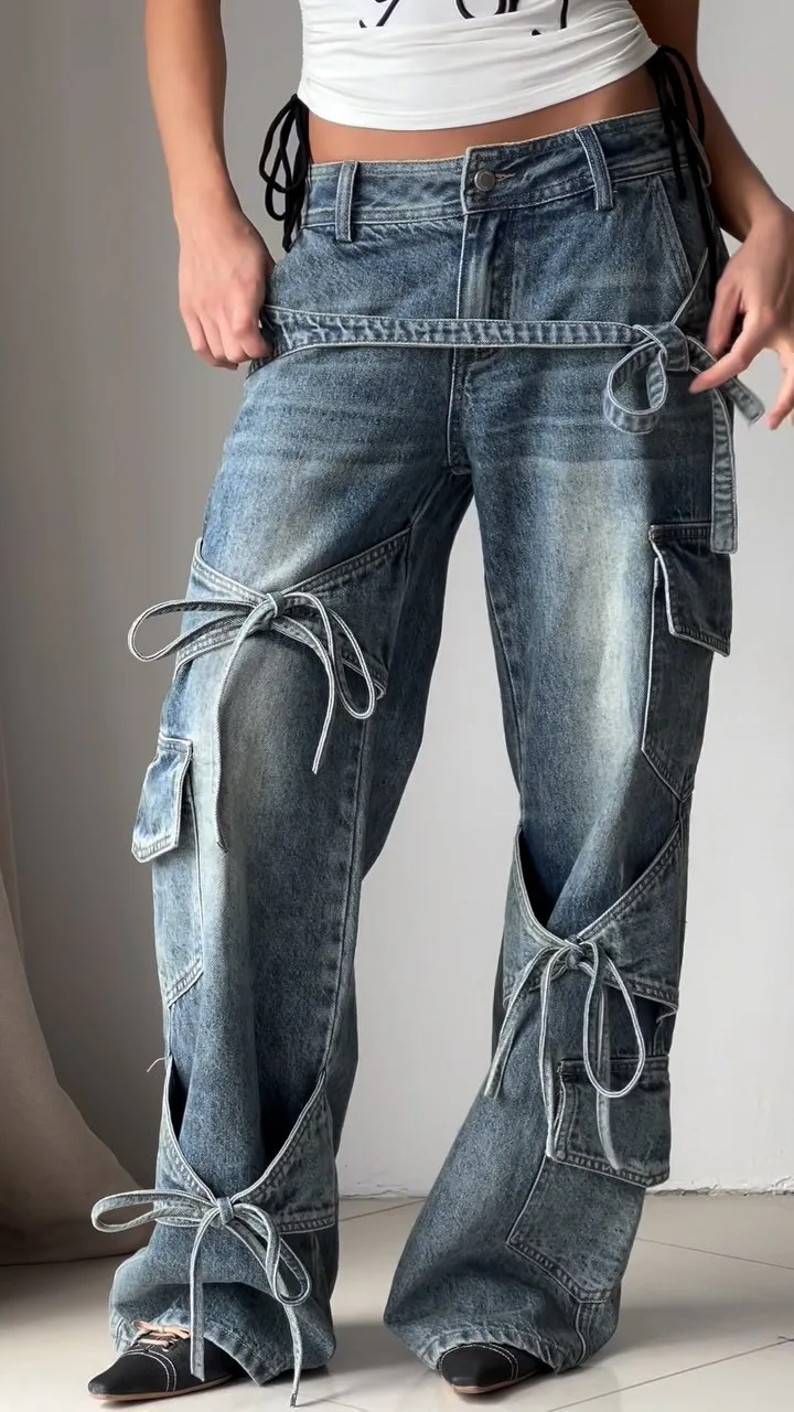 Low Rise Baggy Jeans for Women