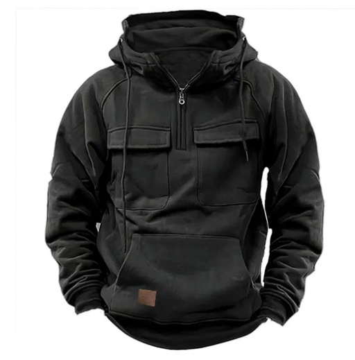Men's Quarter-Zip Cargo Hoodie - Image 8