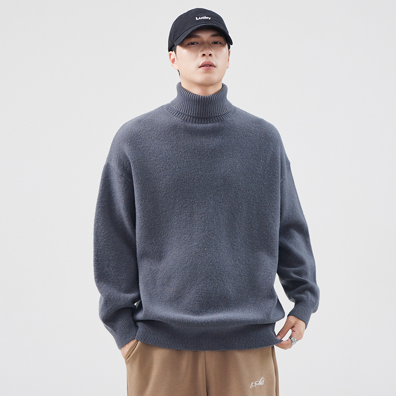 Men's Loose Fit Turtleneck Sweater – Warm Winter Pullover - Image 2