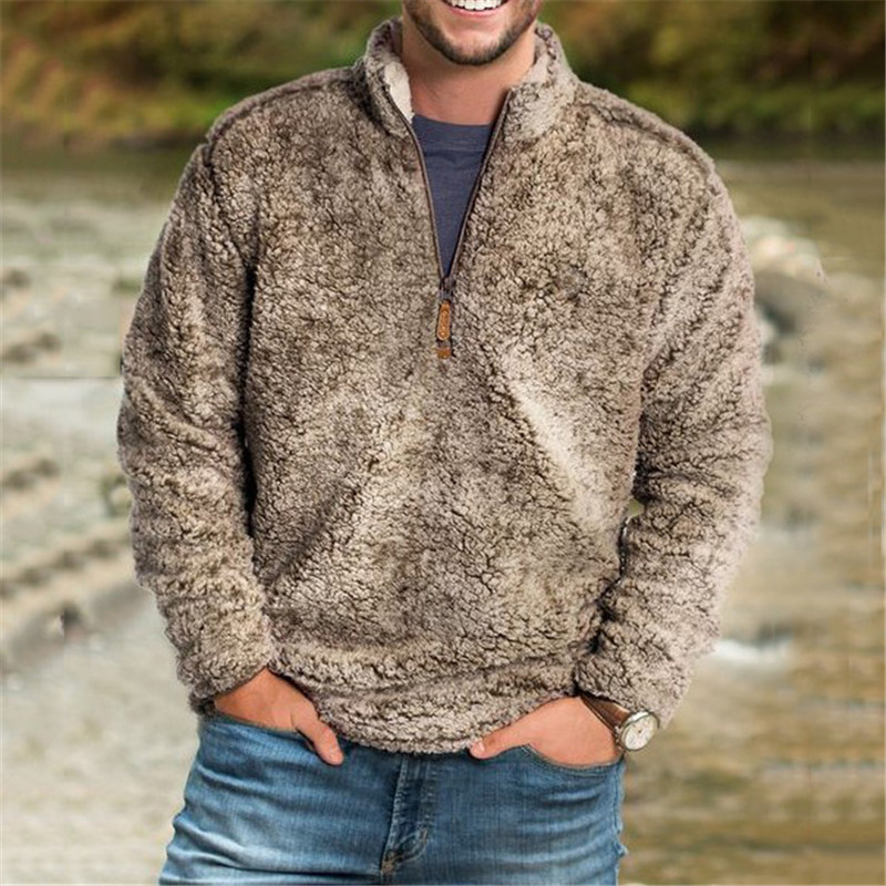 Men's Sherpa Fleece Quarter-Zip Pullover