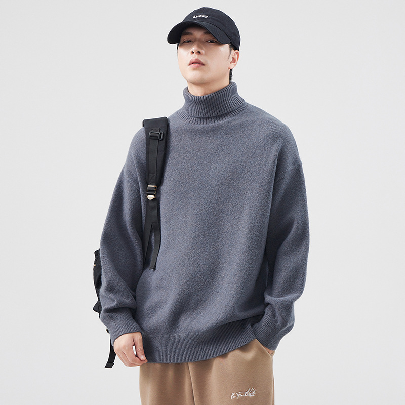 Men's Loose Fit Turtleneck Sweater – Warm Winter Pullover - Image 10