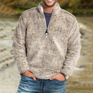Men's Sherpa Fleece Quarter-Zip Pullover