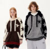 Y2K Star Graphic Knitted Zip-Up Hoodie – Unisex Streetwear Sweater