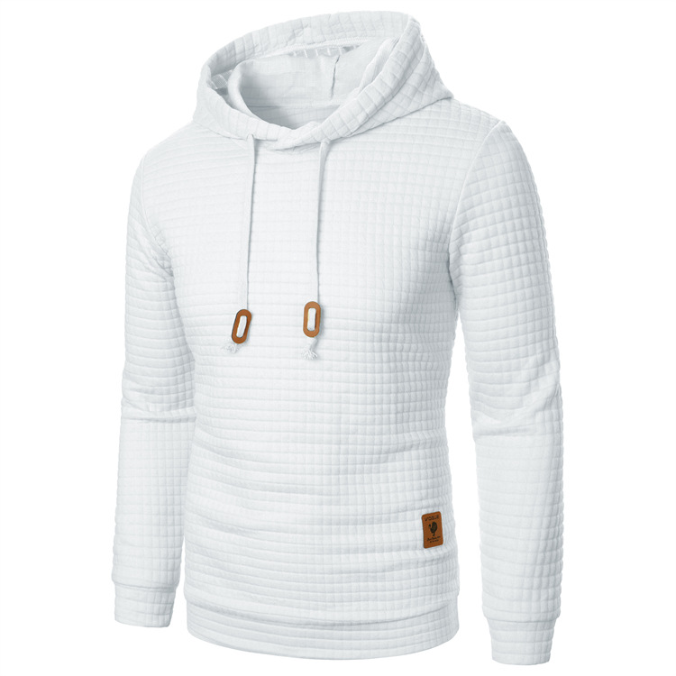 Men’s Slim Fit Waffle Knit Pullover Hoodie