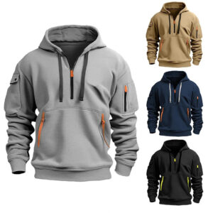 Tactical Quarter-Zip Utility Hoodie