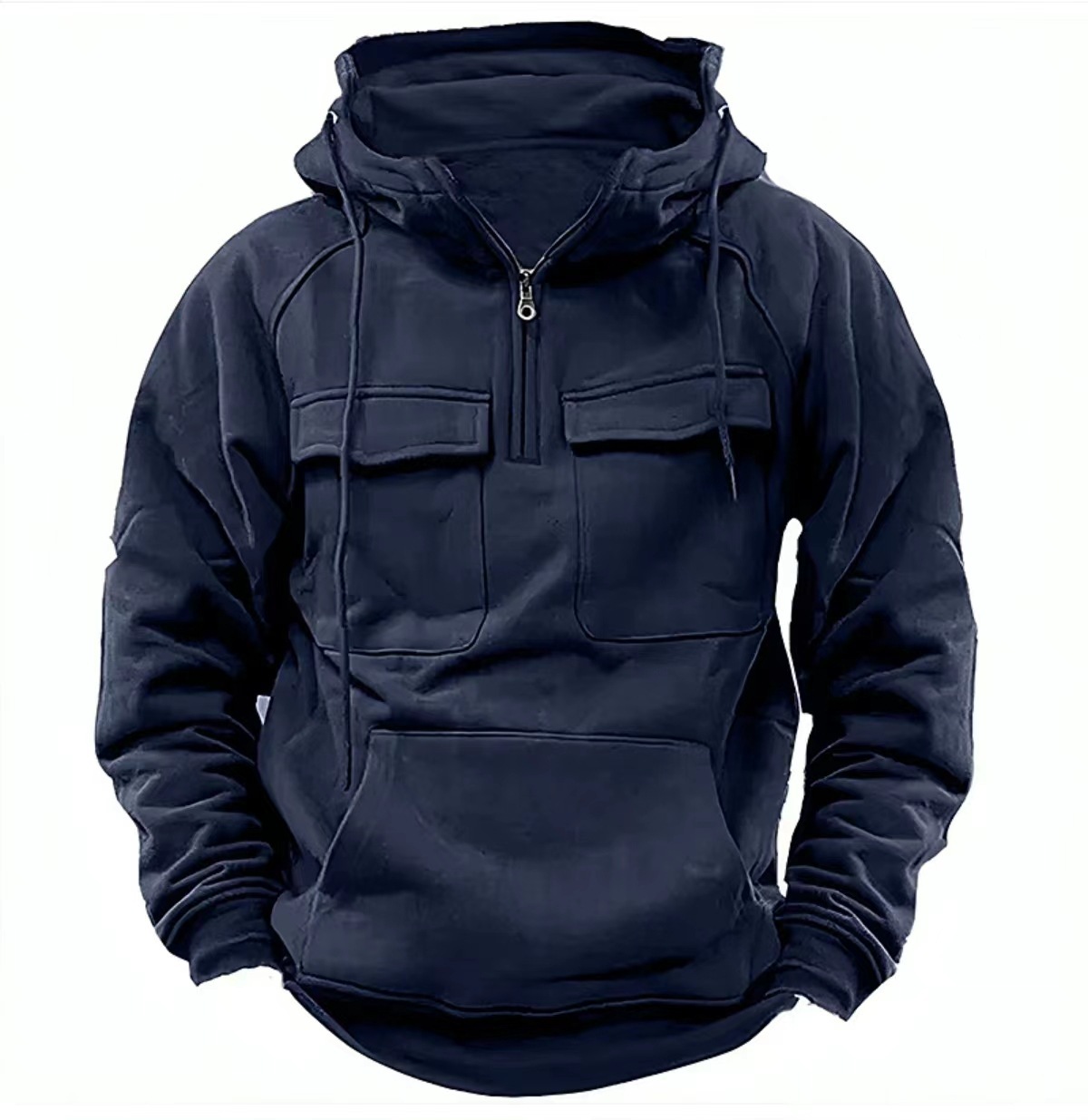 Men's Quarter-Zip Cargo Hoodie - Image 6