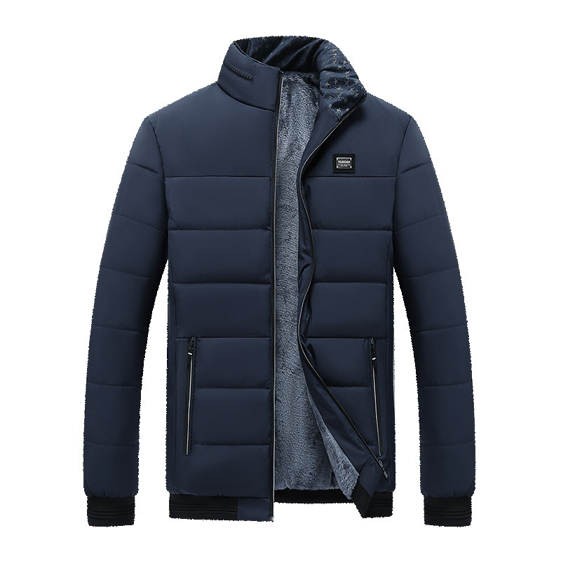 Men’s Winter Fleece-Lined Puffer Jacket – Thermal Quilted Coat - Image 2