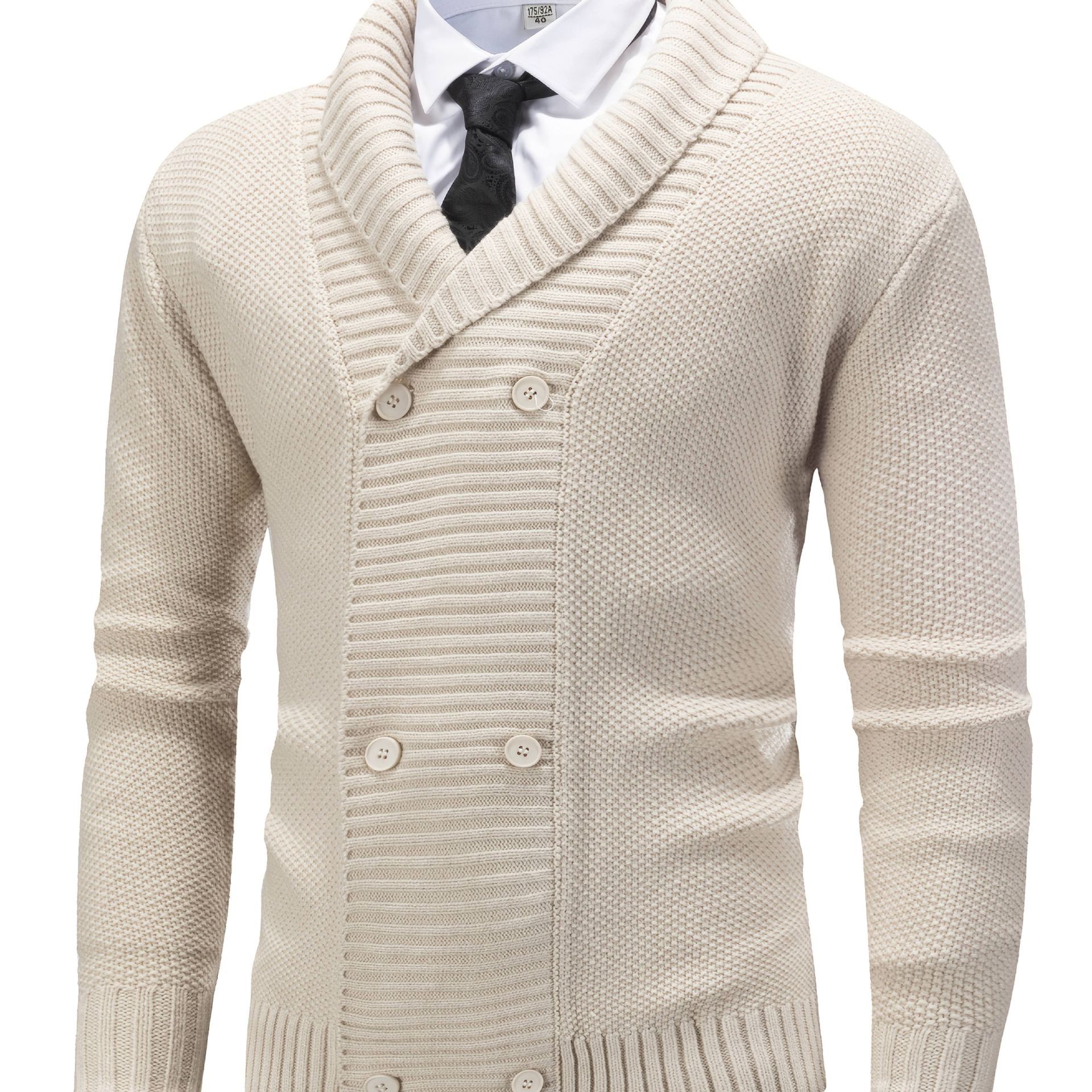 Men's Shawl Neck Cardigan Sweater - Image 7