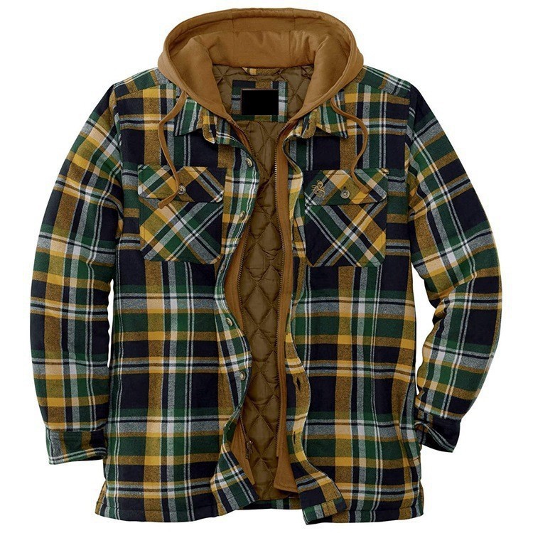 Men’s Sherpa-Lined Plaid Shirt Jacket - Image 4