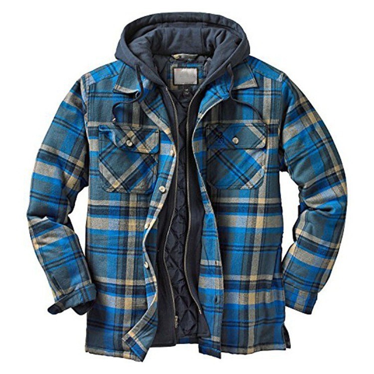 Men’s Sherpa-Lined Plaid Shirt Jacket - Image 2