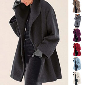 Women's Oversized Hooded Coat - Loose Fit Open Front Wrap Jacket