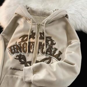 Men's "Unofficial" Sherpa-Lined Zip-Up Hoodie - Oversized Streetwear