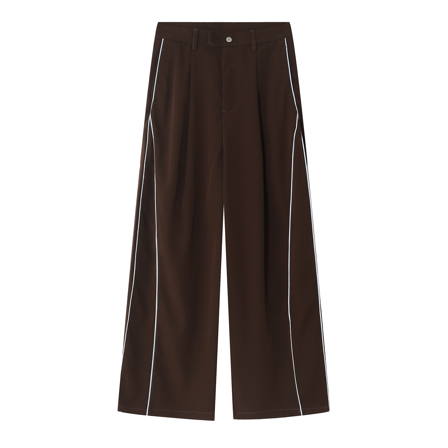 Men’s Baggy Straight-Leg Pants - Loose Fit Side-Stripe Streetwear Trousers - Image 3