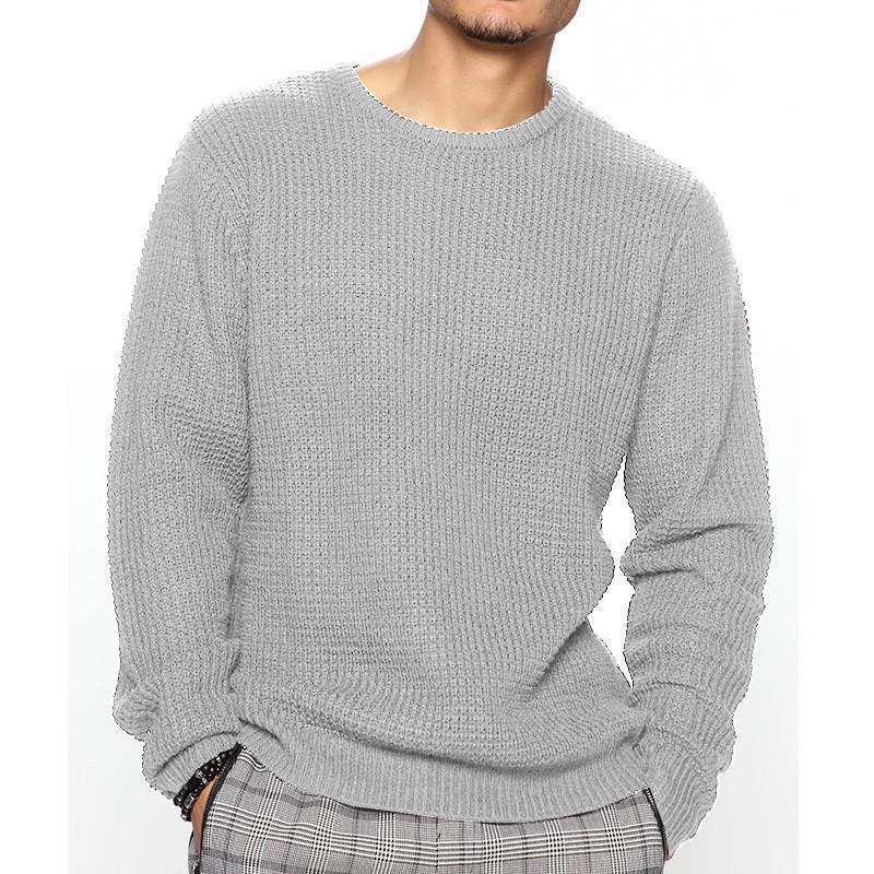 Casual Loose Fit Waffle Knit Sweater - Image 5