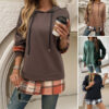 Stylish 2-in-1 Plaid Patchwork Hoodie: A Must-Have Fall Pullover