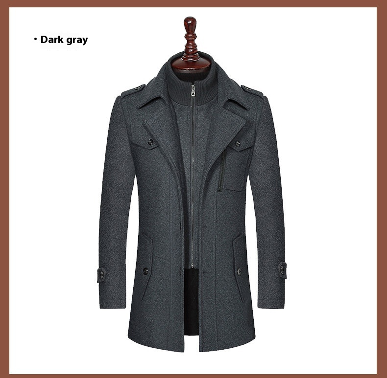Sophisticated Men’s Classic Woolen Winter Coat
