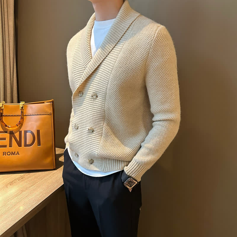 Men's Shawl Neck Cardigan Sweater - Image 3