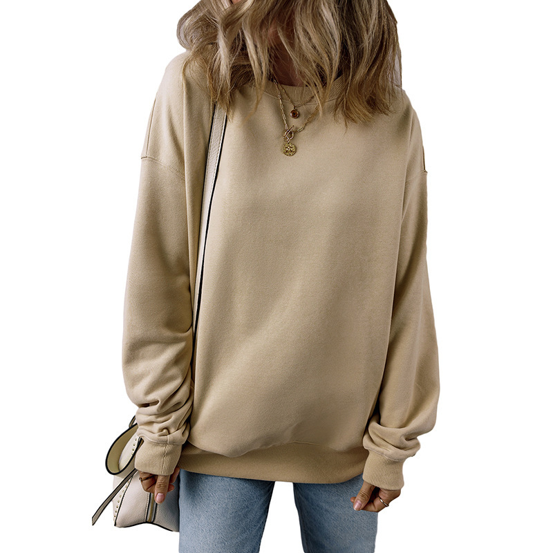 Women's Oversized Sweatshirt: Essential Cozy Loose Fit Crewneck with Pockets - Image 7