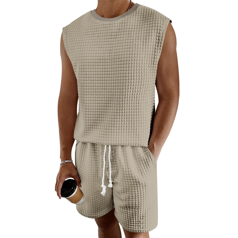 Men's Textured 2-Piece Short Set | Sleeveless Summer Streetwear - Image 10