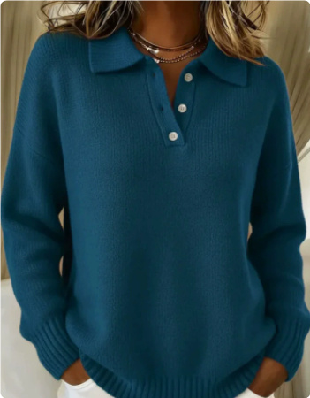 Women's Plaid Knit Button-Down Shirt Sweater — Retro Flannel-Style Cardigan with Ribbed Cuffs & Hem - Image 8