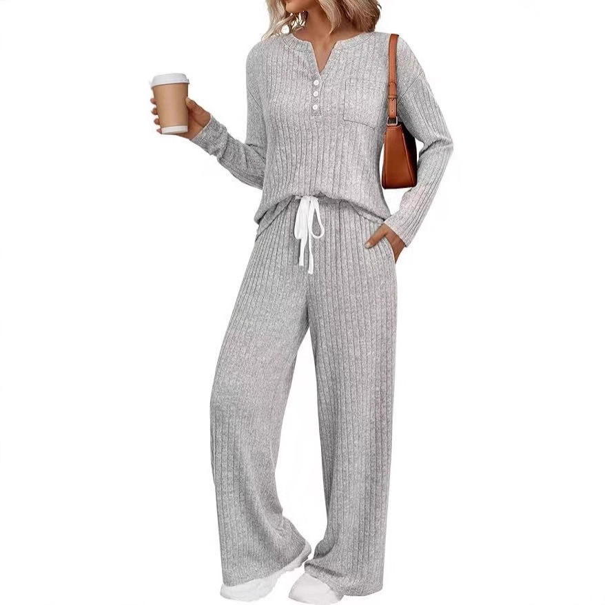 Ribbed Knit 2-Piece Lounge Set - Image 6