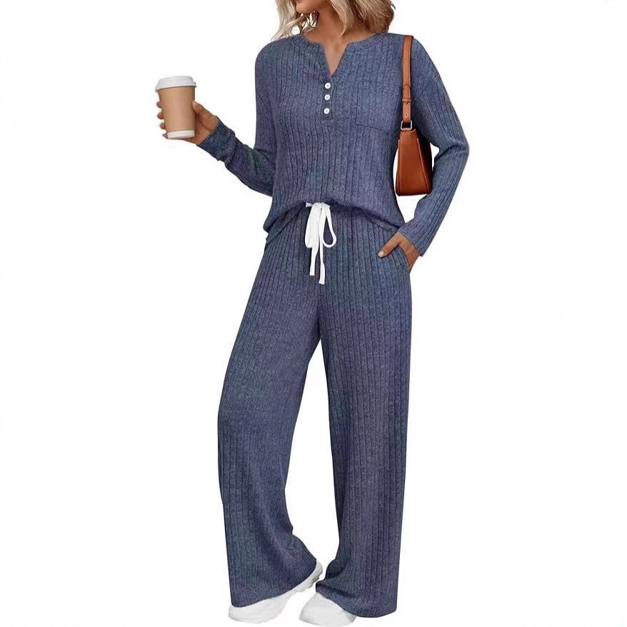 Ribbed Knit 2-Piece Lounge Set - Image 9