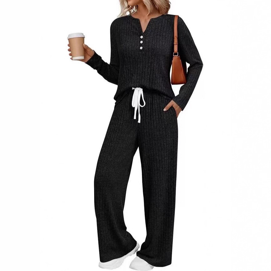 Ribbed Knit 2-Piece Lounge Set - Image 7