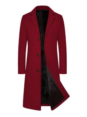 Women’s Timeless Single Breasted Overcoat – Refined Wool-Blend Winter Trench