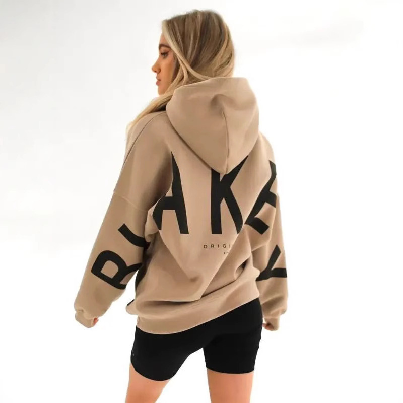 Oversized Streetwear Hoodie for Women - "BLAKE" Graphic Back Print Pullover - Heavyweight Hip-Hop Loose Fit Sweatshirt - Image 2