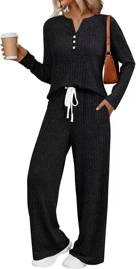 Ribbed Knit 2-Piece Lounge Set - Image 5