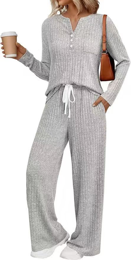 Ribbed Knit 2-Piece Lounge Set - Image 10